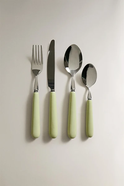 ENSEMBLE COUVERTS 4 PIÈCES MANCHE CÉRAMIQUE