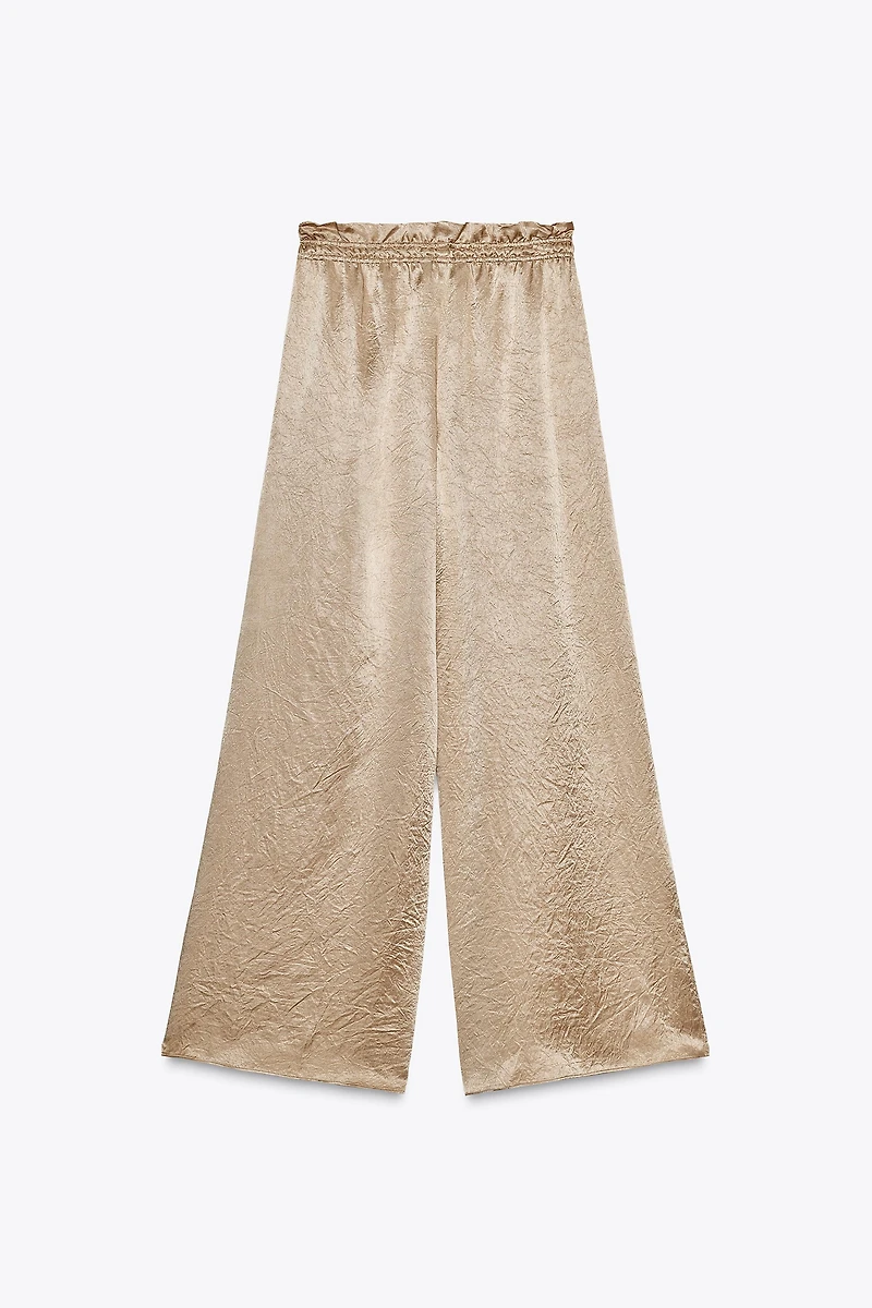 ZW COLLECTION SATIN WIDE LEG PANTS