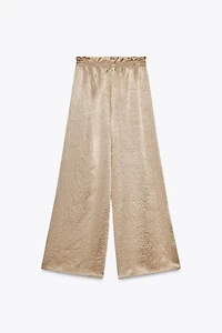 ZW COLLECTION SATIN WIDE LEG PANTS
