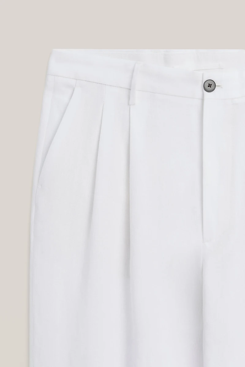 Linen trousers with double dart details - LIMITED EDITION