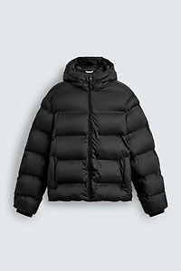 WATER REPELLENT HOODED PUFFER JACKET
