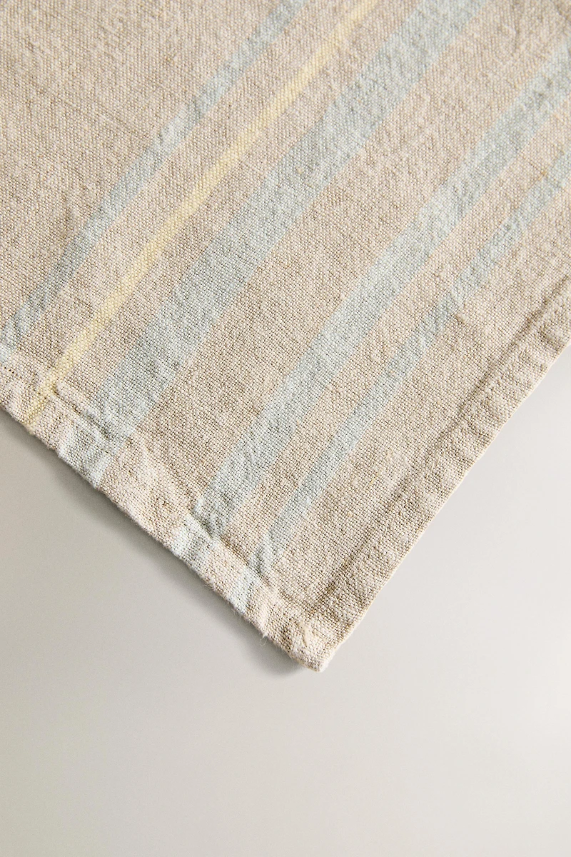 STRIPED LINEN BATH TOWEL