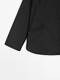 Short padded parka with collar detail