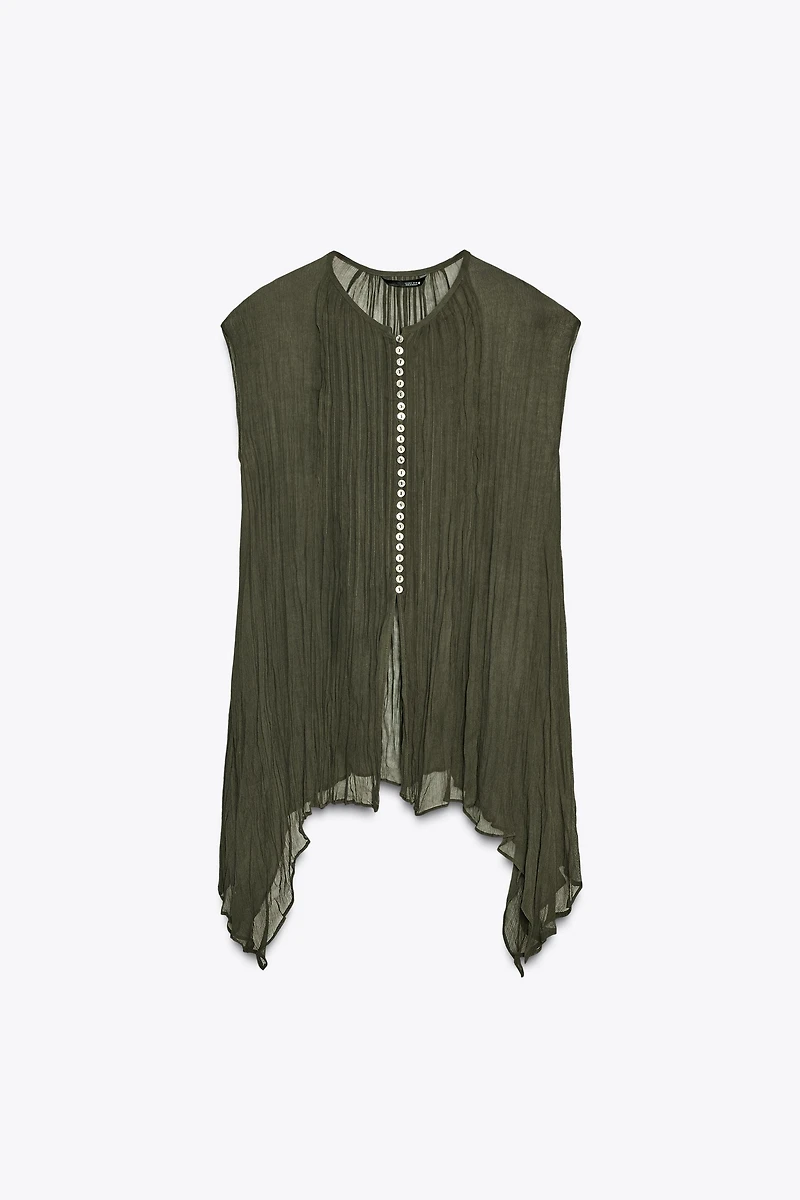 ZW COLLECTION COTTON GAUZE SHIRT