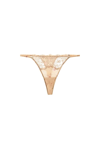FLORAL LACE PRINT THONG