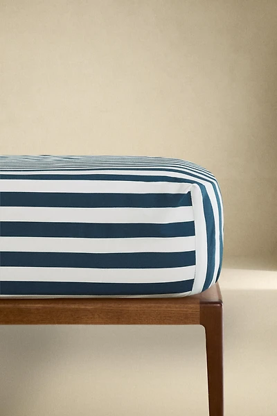 KIDS' STRIPED FITTED SHEET X THE ANIMALS OBSERVATORY