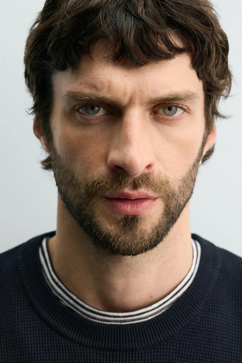 REGULAR FIT WAFFLE JUMPER