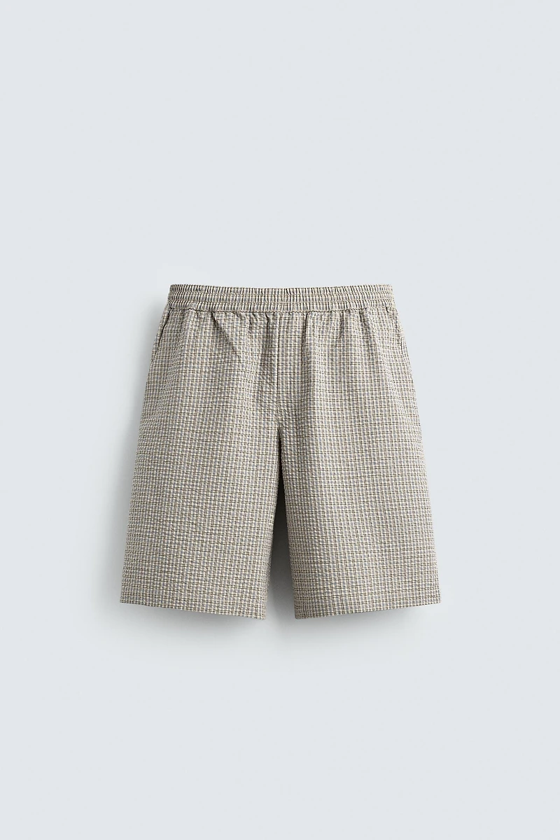SHORT À CARREAUX TEXTUR