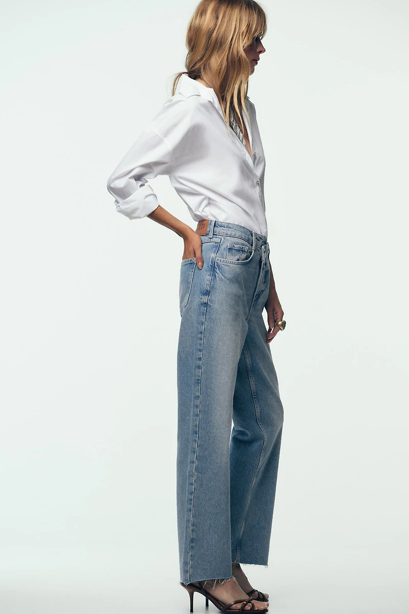 Z.09 STRAIGHT ANKLE HIGH WAIST CROSSOVER JEANS