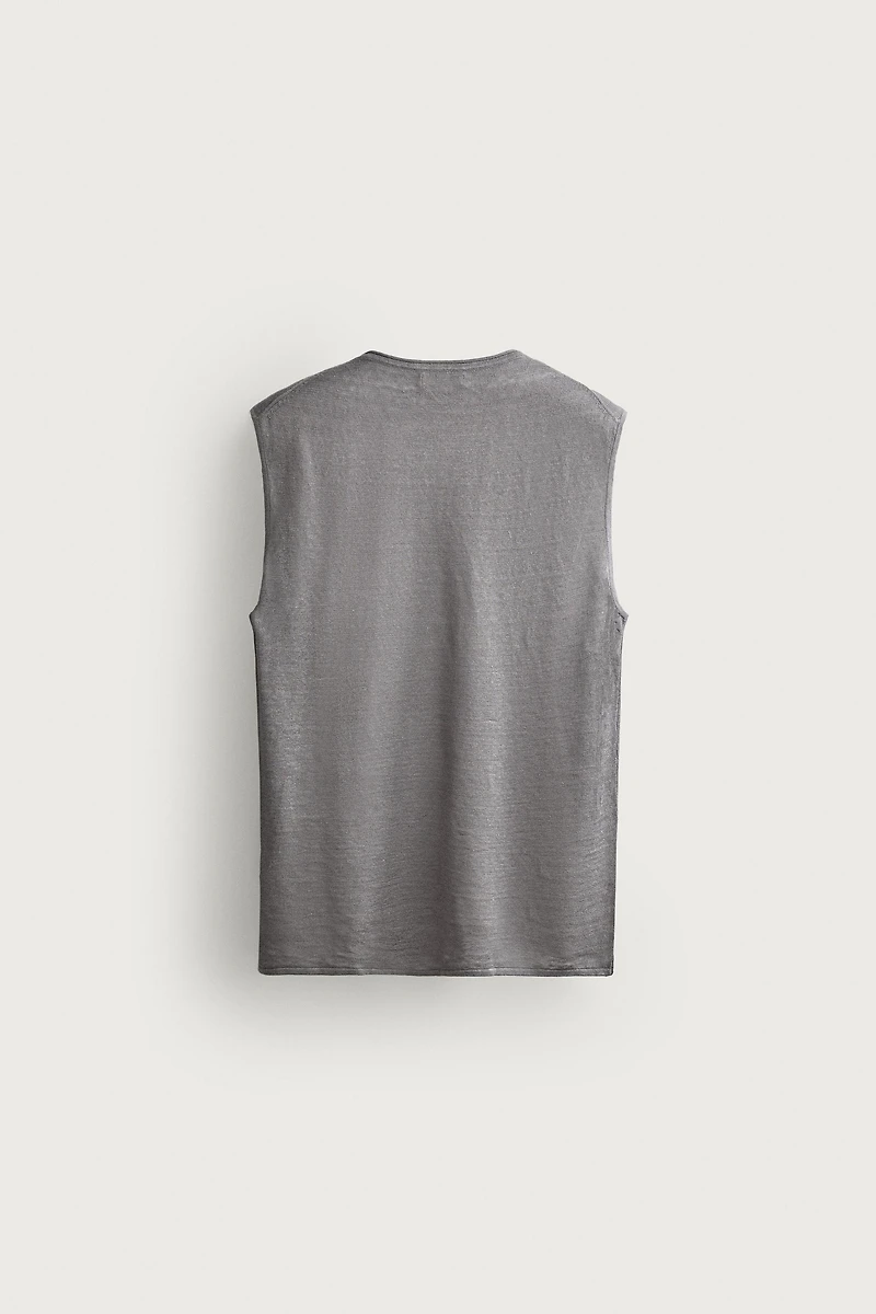 100% LINEN KNIT TANK TOP