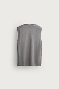 100% LINEN KNIT TANK TOP