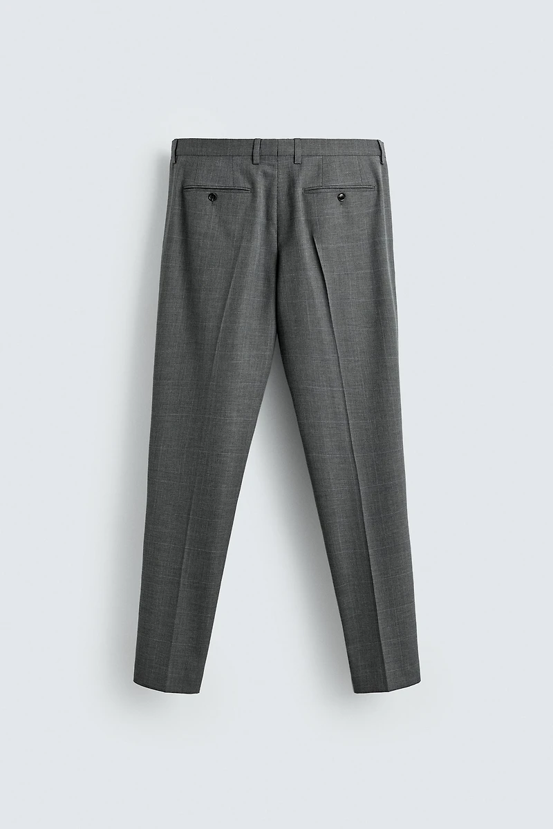 PLAID SUIT PANTS