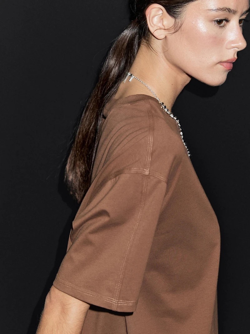 Oversize t-shirt with seam detail