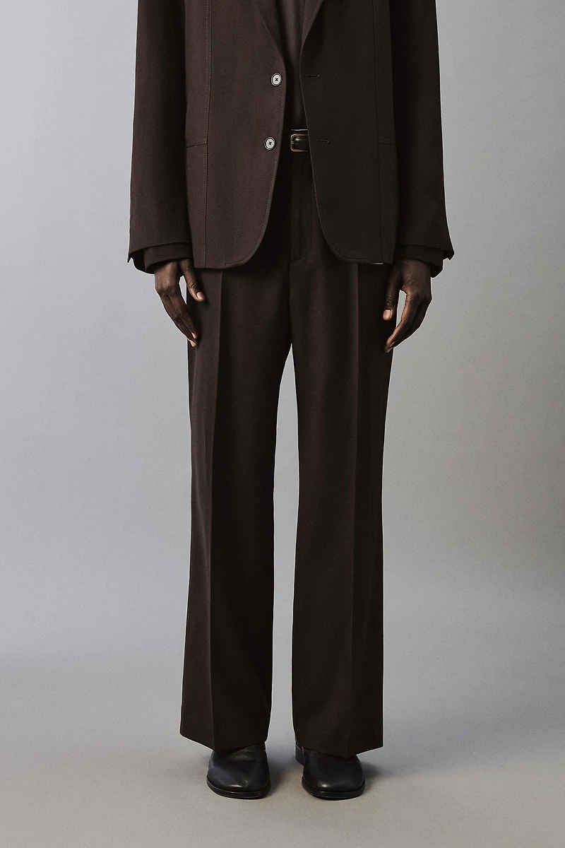 FLARE FIT SUIT PANTS WITH WOOL