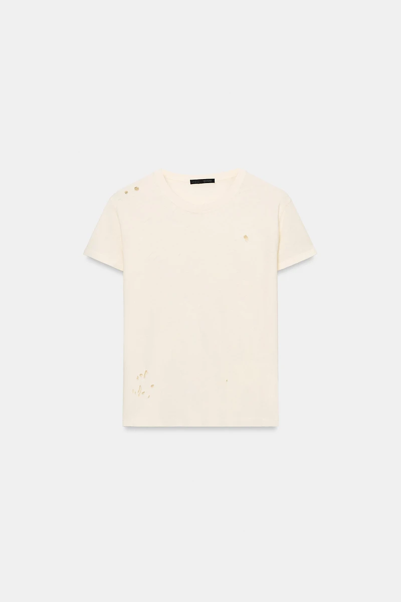 RIPPED SHORT SLEEVE T-SHIRT