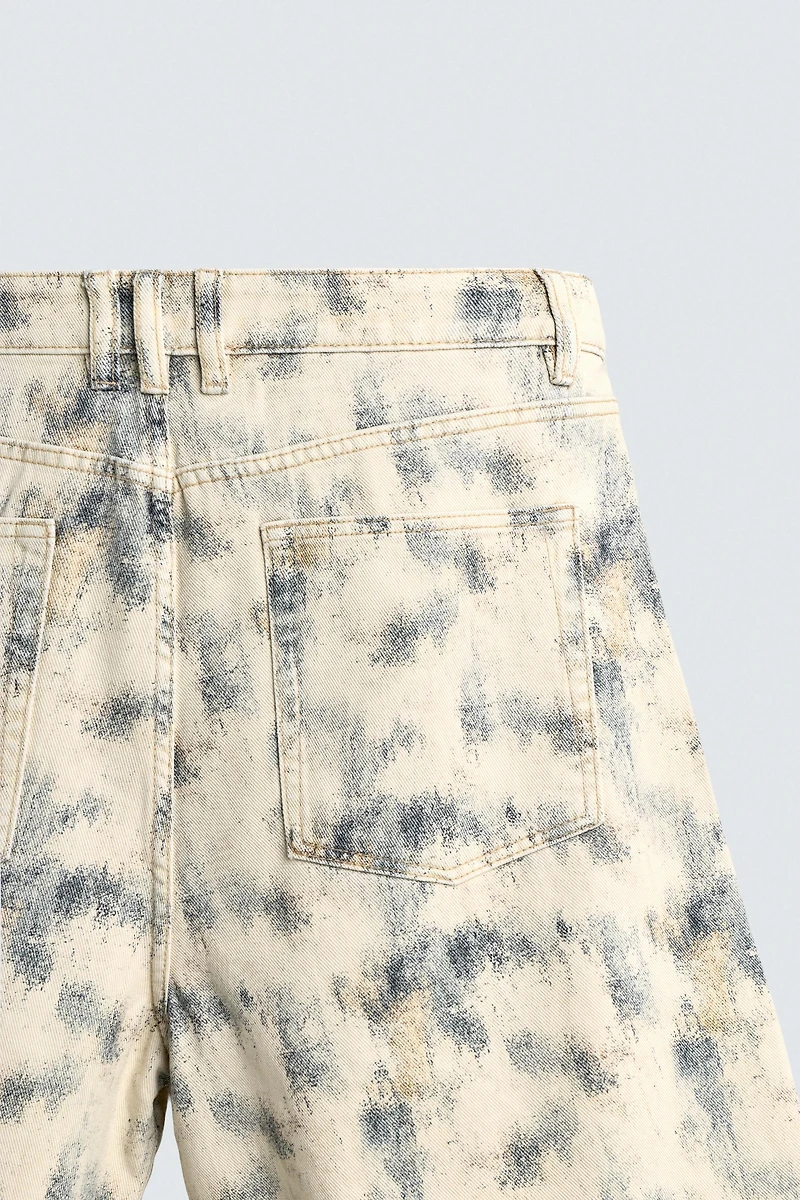 ABSTRACT PRINT RELAXED FIT SHORTS