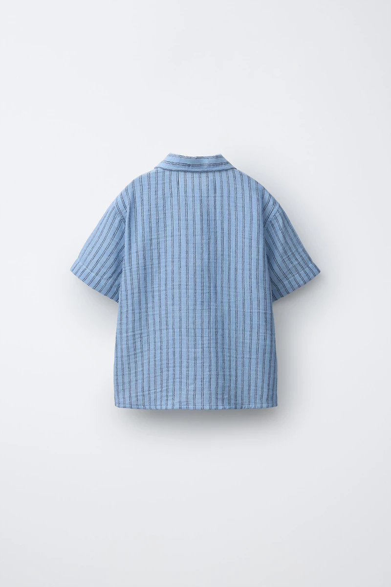 STRIPED TEXTURED SHIRT