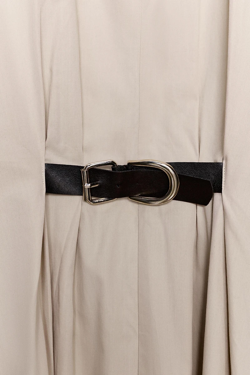 BELTED MIDI DRESS