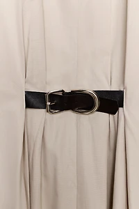 BELTED MIDI DRESS