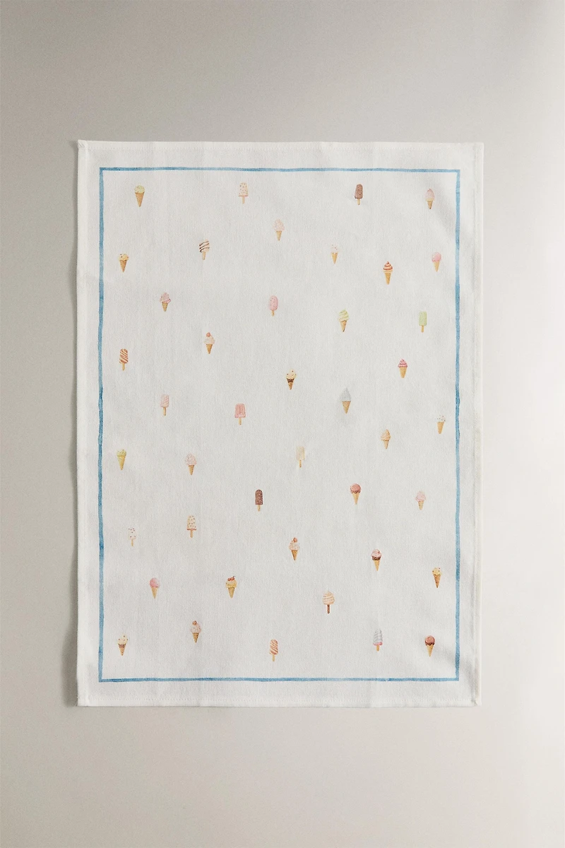 SET OF ICE CREAM COTTON KITCHEN TOWELS (SET OF 2)