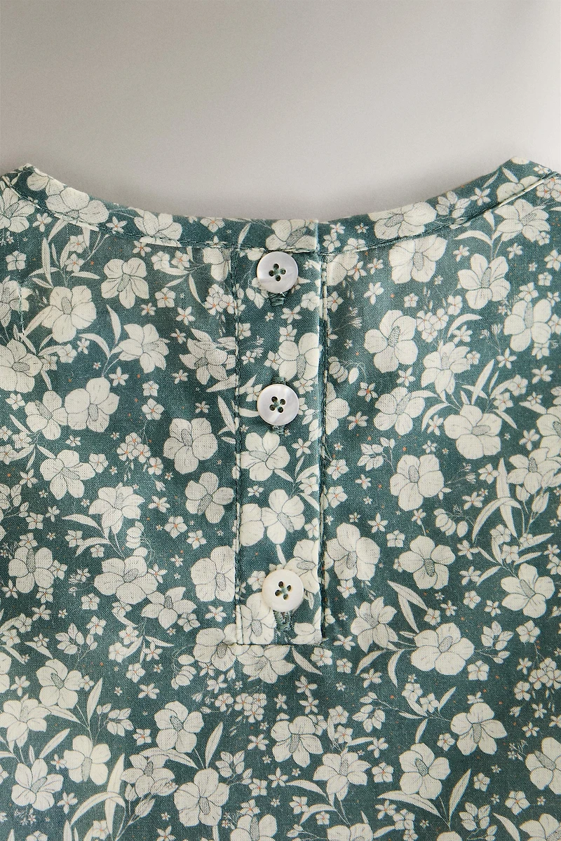 ROBE ENFANT COTON FLEURS TROPICALES