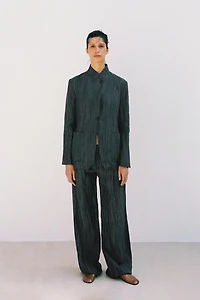 ZW COLLECTION STRIPED LINEN TROUSERS