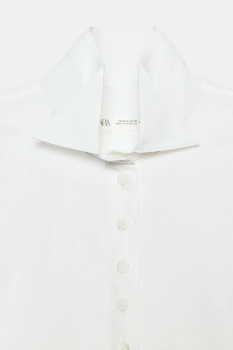 CHEMISE EN POPELINE BOUTONS ZW COLLECTION