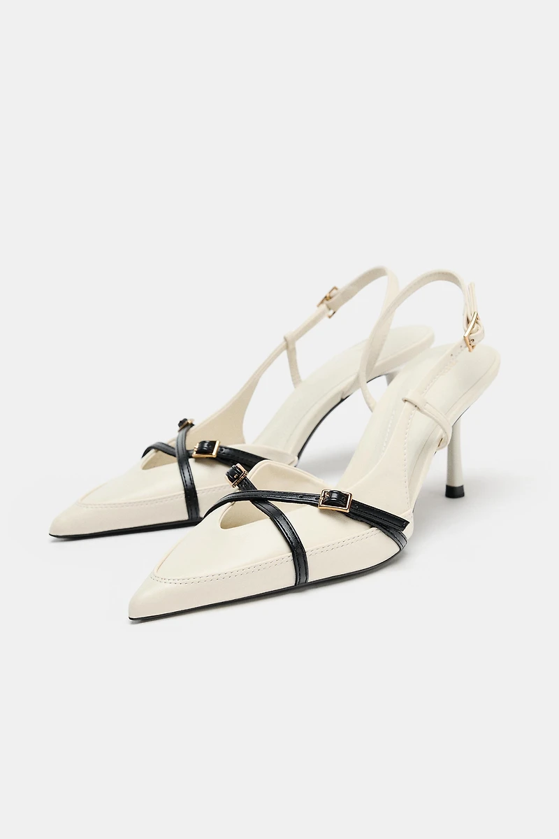 BUCKLED STRAP HEELED SHOES