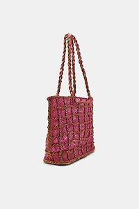 COMBINATION WOVEN MAXI BAG