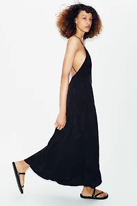 FLAT LEATHER STRAP SANDALS