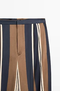 Satin pants with tie-up hem detail