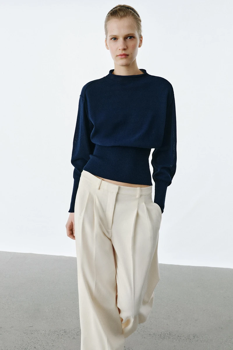 WIDE WAIST KNIT JUMPER