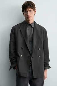 COTTON - LINEN DOUBLE BREASTED BLAZER