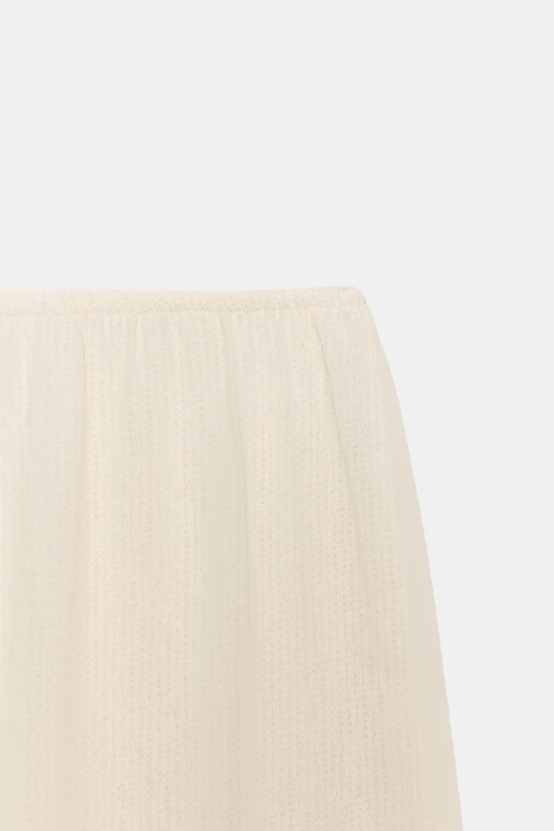 DOUBLE EFFECT MIDI SKIRT