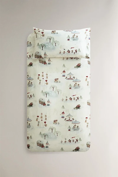 CHILDREN'S CHRISTMAS MICE DUVET COVER