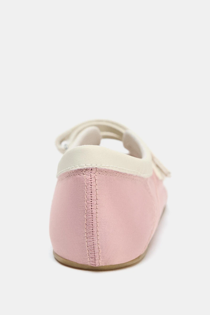 BALLERINES SURPIQÛRES EFFET SATINÉ