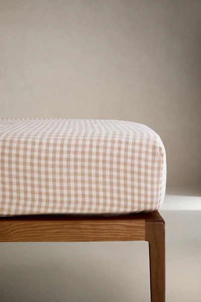 CHILDREN’S GINGHAM FITTED SHEET
