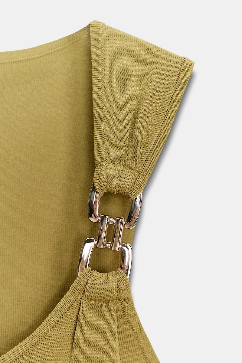 METALLIC DETAIL KNIT TOP