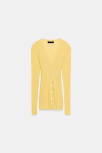 GILET EN MAILLE CÔTELÉ