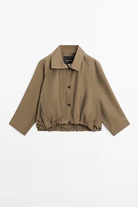 Veste bomber col montant
