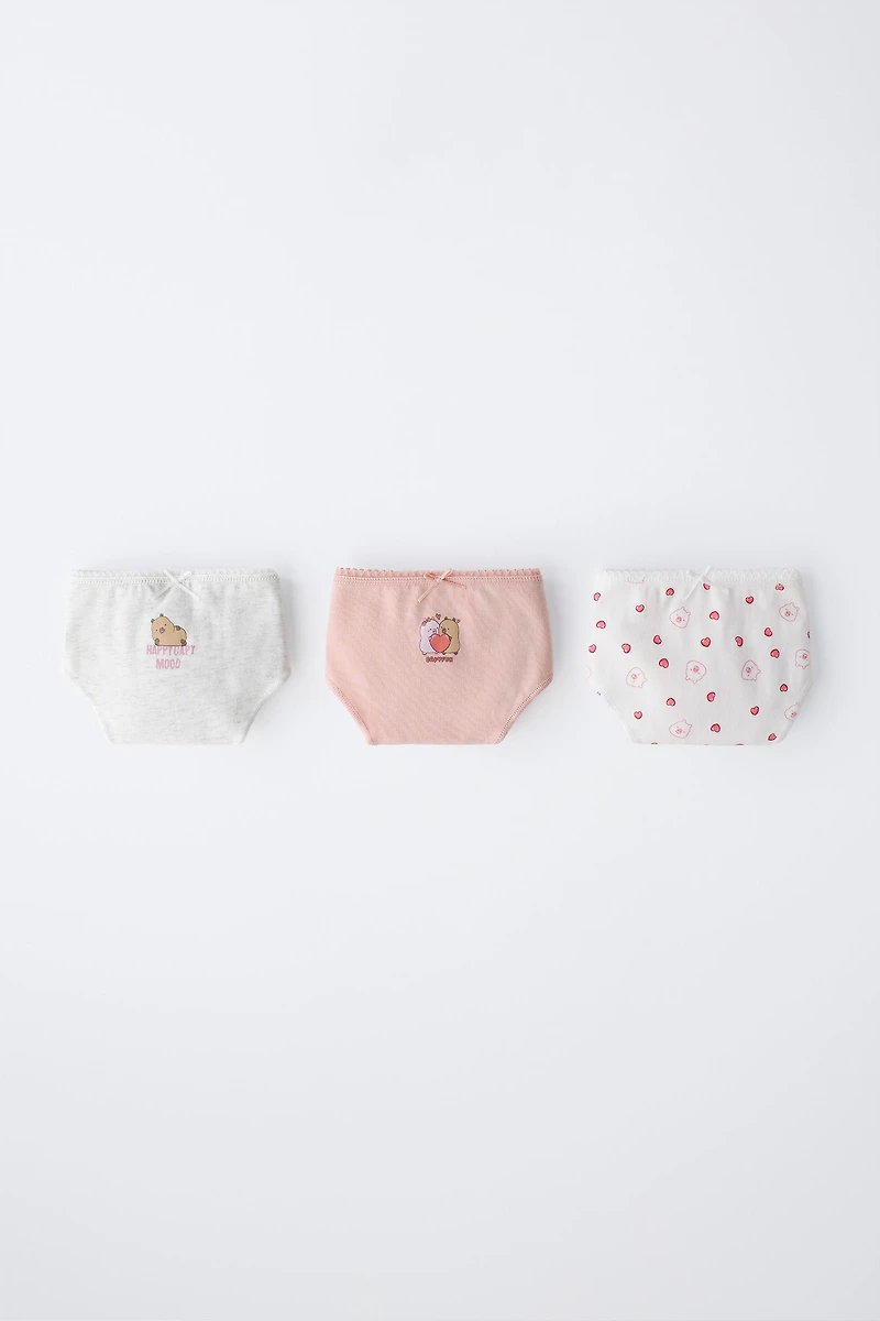 6-14 ANS/ LOT DE TROIS CULOTTES CAPIBARA CAPYFUN ©