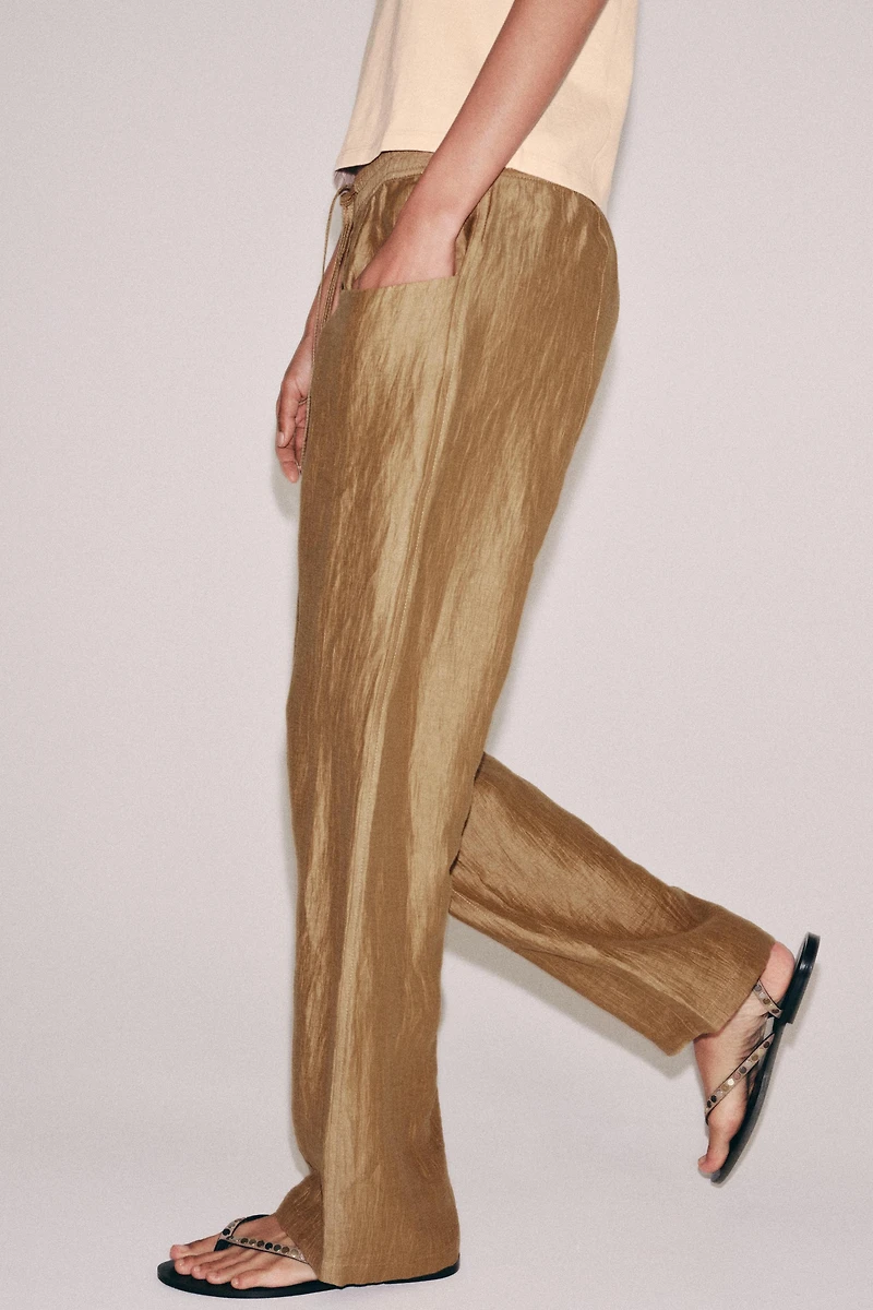 PANTALON EN MÉLANGE DE LIN ZW COLLECTION