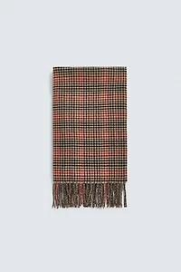 PLAID FRINGE SCARF