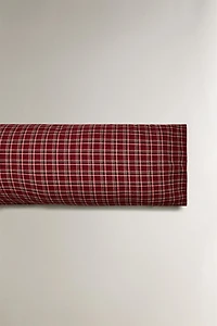 RED CHECK CHRISTMAS FLANNEL PILLOWCASE
