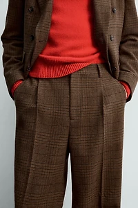 PANTALON À PLIS DE COSTUME CARREAUX