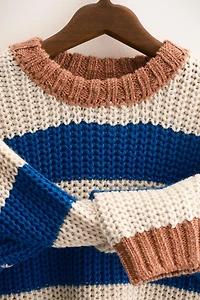 ZARA TIMELESS - STRIPED CHUNKY KNIT SWEATER