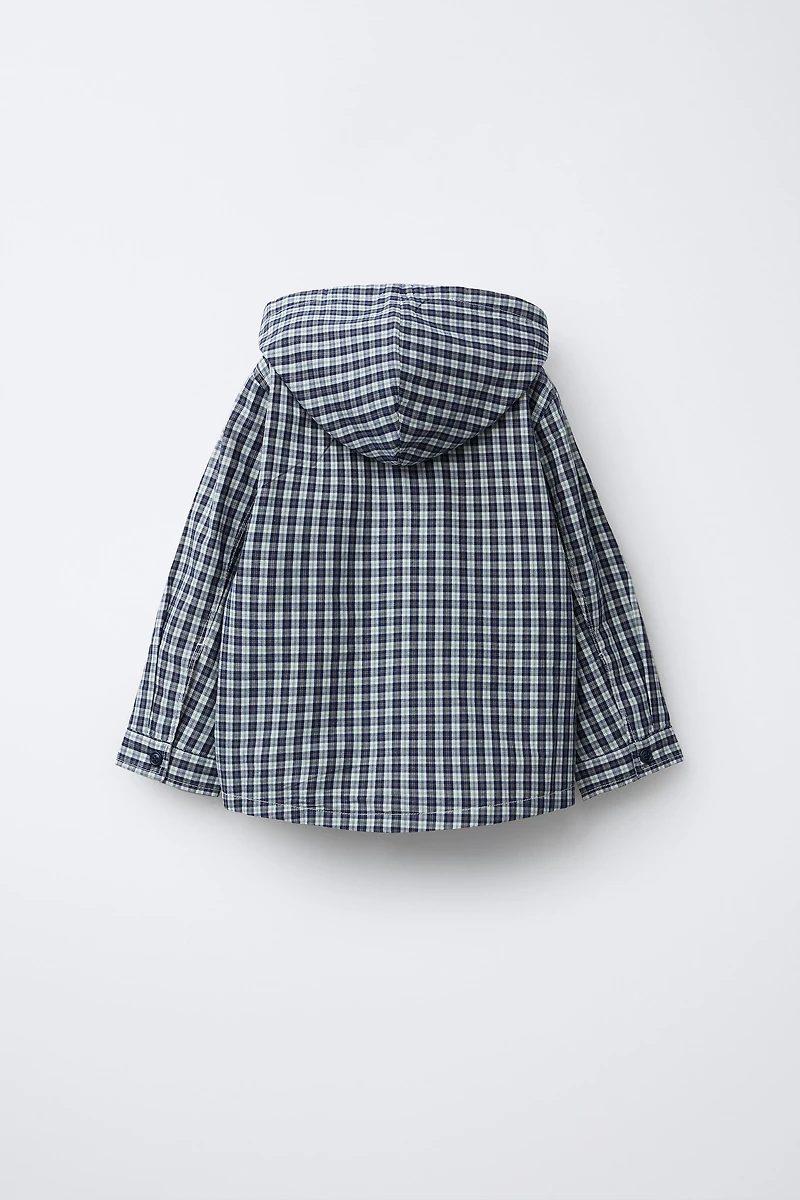 PLAID HOODIE OVERSHIRT