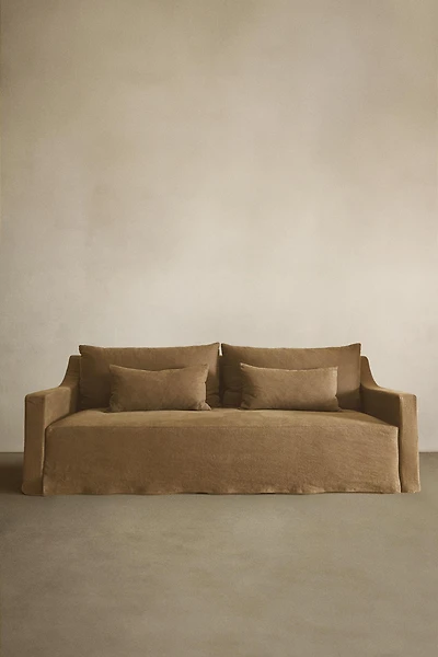 WASHED LINEN SLIPCOVER COUCH