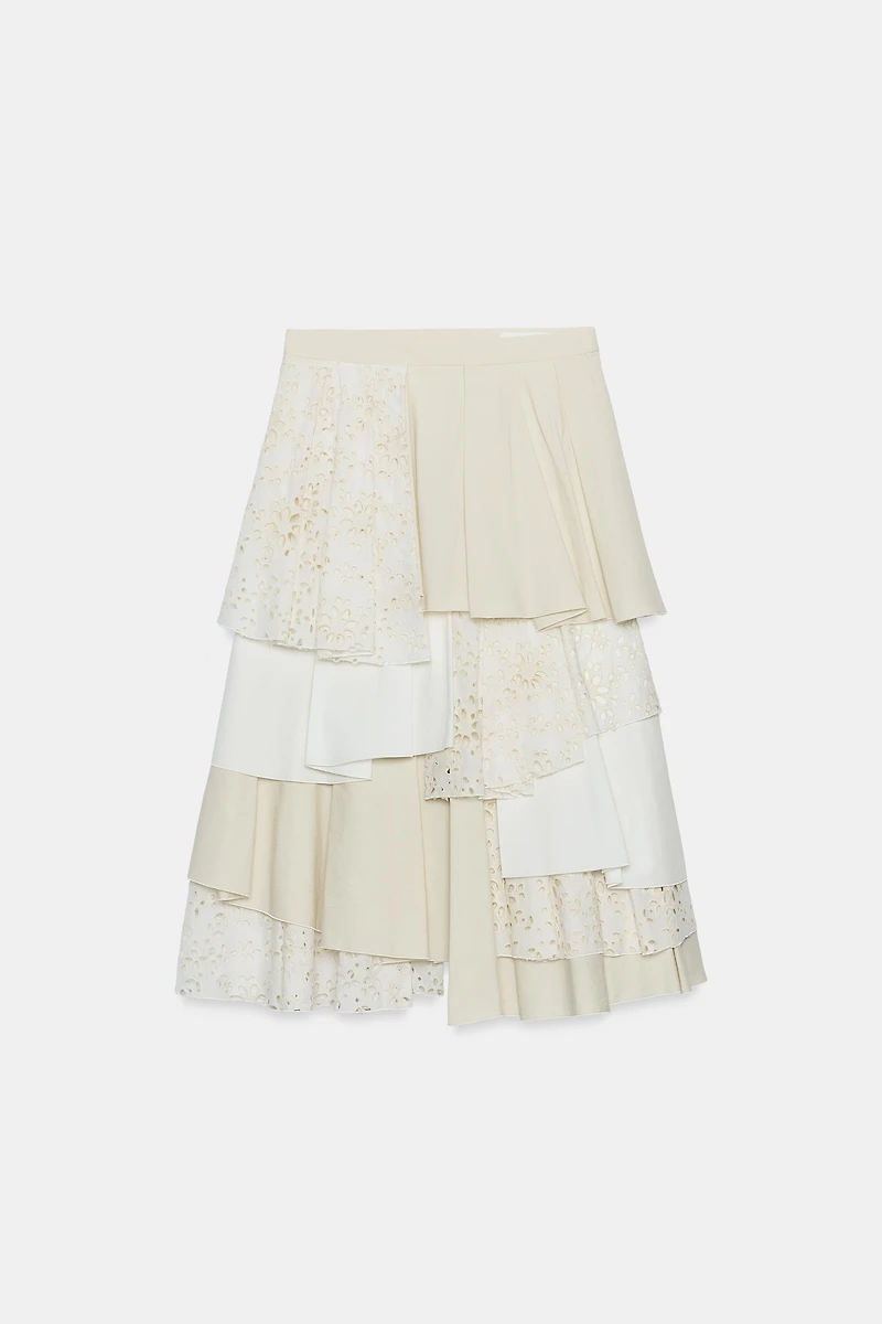 ZW COLLECTION LIMITED EDITION PATCHWORK MIDI SKIRT