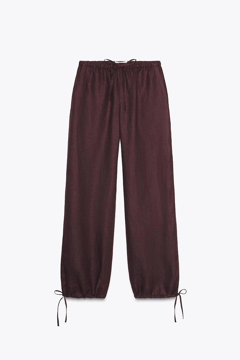 PANTALON BOUFFANT EN LIN